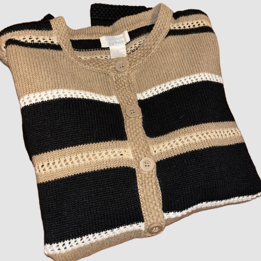 christopher & banks // beige and tan // medium